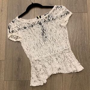 Lace short sleeve top